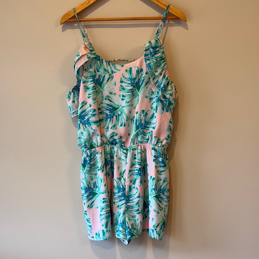 Buddy Love Pink and Green Floral Jumpsuit
